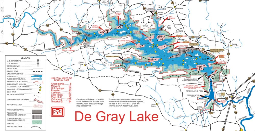 DeGray Topographic Map